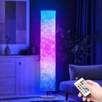 Soft Light Floor Lamp 52 Simple Design Morden Slim Rgb 7 Color Changing Led Tyvek Fabric Shade Dimmable Remote Control Standin