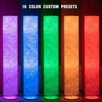 Soft Light Floor Lamp 52 Simple Design Morden Slim Rgb 7 Color Changing Led Tyvek Fabric Shade Dimmable Remote Control Standin