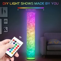 Soft Light Floor Lamp 52 Simple Design Morden Slim Rgb 7 Color Changing Led Tyvek Fabric Shade Dimmable Remote Control Standin