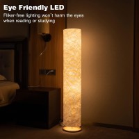 Soft Light Floor Lamp 52 Simple Design Morden Slim Rgb 7 Color Changing Led Tyvek Fabric Shade Dimmable Remote Control Standin