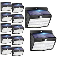 Solar Outdoor Lights, [138 Led/12 Packs] Solar Motion Sensor Security Lights With 3 Lighting Modes Wireless Solar Wall Lights Waterproof Solar Powered Lights For Garden Fence Yard Deck Garage