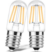 Unilamp 40 Watt Appliance Light Bulb, Microwave Light Bulb, T8 Tubular Incandescent Light Bulbs, E17 Indicator Intermediate Base, Microwave Oven Stove Replacement Bulb, Dimmable, Warm White, 2 Pack