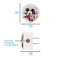 Light up your home with a bit of Disney magic using the Mickey and Minnie LightSensing GLO Dot Night Light Featuring the beloved mousemascot duo this plugin night light is a great fit for kids bedrooms playrooms bathrooms nurseries and more Filling your s