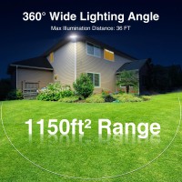 Szpower 55W Led Flood Lights Outdoor Waterproof Ip65 5 Heads Exterior Security Lights With 360 Lighting Angle 6500K Super Brig