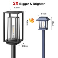 Wdtpro Solar Pathway Lights Outdoor 2X Bigger Brighter Solar Lights Outdoor Waterproof Over 12 Hours Doublelayer Solar Gard