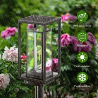 Wdtpro Solar Pathway Lights Outdoor 2X Bigger Brighter Solar Lights Outdoor Waterproof Over 12 Hours Doublelayer Solar Gard