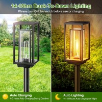 Wdtpro Solar Pathway Lights Outdoor 2X Bigger Brighter Solar Lights Outdoor Waterproof Over 12 Hours Doublelayer Solar Gard