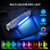 Sofirn If23 Edc Flashlights, Super Bright Flashlight, Pocket Flashlight Rechargeable 4000 Lumens, Emergency Flashlight For Home, Side Cob Rgb, Magnetic Base