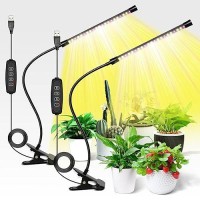 Ipower 21 Led Grow Light With Full Spectrum For Indoor Plants Adjustable Gooseneck 3 Light Modes10 Dimmable Levels Auto 6H9