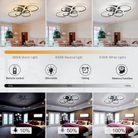 Sjv Modern Ceiling Light Fixture Dimmable Led Flush Mount Ceiling Lamp Black 314 Kitchen Ceiling Lights 6Rings Lighting Fi