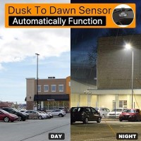 Demilare 150W Parking Lot Lights 3Pack 22500Lm 5000K Led Shoebox Light Slip Fitter Dusk To Dawn Pole Light Outdoor Ip65 Waterpro