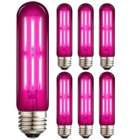 Leools Pink Light Bulb 6W 60W Equivalent E26 Base Dimmablet10 Led Colored Light Bulbs For Halloween Christmas Party Holiday L