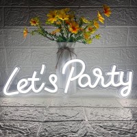 Lets Party Neon Sign Led Neon Lights For Bedroom Wall Decor Art Decorative Lights For Bachelorette Party Engagement Party B