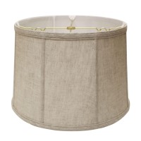 High Quality Fabric Lamp Shade Includes Brass Metallic Finish Washer Washer fitter sits on top of the harp Intended for use with customers own finial Shade measures 15 top diameter x 17 bottom diameter x 1025 slant height Softback lampshade with vertical 