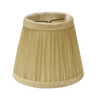 Set of High Quality Premium Lamp Shades Features a sturdy brass finish metal Bulb Clip that fits securely to your bulb No finial is needed Shade measures 45 top diameter x 7 bottom diameter x 55 slant height Softback pencil pleat chandelier shade with whi