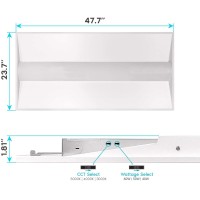 2X4 Ft Center Basket Led Troffer Panel Light 405060W 3 Color Options 3000K 4000K 5000K Dimmable Drop Ceiling Lights 50