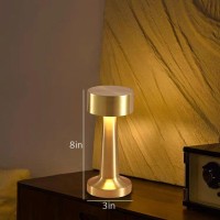 Ejfoiej Portable Led Table Lamp, 3-Levels Brightness Metal Desk Lamp, 3 Color Touch Control Rechargeable Lamp, Night Light, Bedside Lamp,Dining Room Lamp