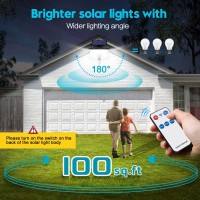 Tanbaby 4 Pack Ultra Outdoor Solar Lights 4000Lm Motion Sensor Solar Flood Lights With Remote Control Ipx5 Waterproof Securit