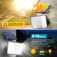 Tanbaby 4 Pack Ultra Outdoor Solar Lights 4000Lm Motion Sensor Solar Flood Lights With Remote Control Ipx5 Waterproof Securit