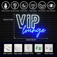 Horseneon Vip Lounge Neon Signs For Wall Decor Vip Neon Lights Signs For Room Decor Led Light Up Sign With Usb Powered For Bar