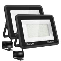 Kelinvmi Led Flood Lights Outdoor 100W, Outdoor Security Light 10000Lm High Brightness With Plug, 6500K Work Light With Ip66 Outdoor Floodlights For Garage, Porch, Backyard, Playground