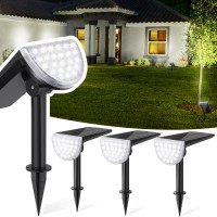 Jsot 600Lumen Solar Spot Lights Outdoor Waterproof Landscape Lighting 24Led Bright Solar Powered Spotlights For Garden Yard Bac