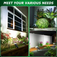 Jsot 600Lumen Solar Spot Lights Outdoor Waterproof Landscape Lighting 24Led Bright Solar Powered Spotlights For Garden Yard Bac