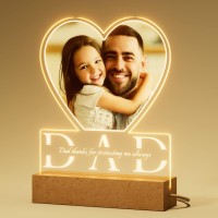 Dad Gifts Personalized With Picture Custom Night Light With Photo Text Fathers Day Gifts From Daughter Son Wife Gifts For Da