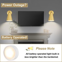 Haultop Battery Operated Wall Sconce Remote Control Battery Operated Wall Lights Wireless Wall Sconces Set Of Two Battery Oper