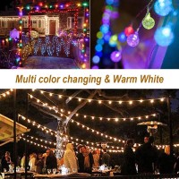 Mocalido 40Ft Globe String Lights Battery Operated Outdoor 80 Leds Hanging Lights Waterproof With Remote For Christmas Camping