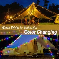 Mocalido 40Ft Globe String Lights Battery Operated Outdoor 80 Leds Hanging Lights Waterproof With Remote For Christmas Camping