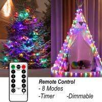 Mocalido 40Ft Globe String Lights Battery Operated Outdoor 80 Leds Hanging Lights Waterproof With Remote For Christmas Camping