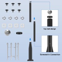 Ldoseow 10Ft Tall Street Light Pole, Light Poles For Outside For Lighting Fixtures, Street Lamp Post With Base Accessory, Perfect For Backyard, Patio, Street, Exterior House