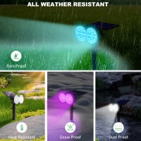 K Kasonic Solar Spot Lights Outdoor Color Changing Waterproof Led Solar Landscape Spotlights Wall Ground Lights Dark Sensi