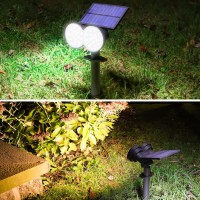 K Kasonic Solar Spot Lights Outdoor Waterproof Led Solar Landscape Spotlights Wall Ground Lights Dark Sensing Auto Onoff