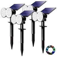 K Kasonic Kasonic Solar Spot Lights Outdoor Color Changing Waterproof Led Solar Landscape Spotlights Wall Ground Lights Dark