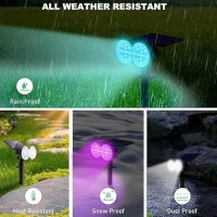 K Kasonic Kasonic Solar Spot Lights Outdoor Color Changing Waterproof Led Solar Landscape Spotlights Wall Ground Lights Dark