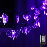 Recesky 70 Led Bat String Lights 226Ft Halloween String Lights Waterproof Plug In Light For Outdoor Indoor Decor Hallowee