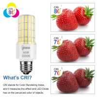 Led Light Bulbs 300W Equivalent Super Bright 5000Lm 5000K Cool Daylight White Led Bulb E26/E27 Medium Base 40W Waterproof Led Corn Light Bulb For Outdoor Indoor Lamp Bedroom Office Garage-2 Pack