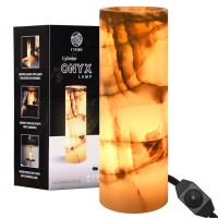 Umaid Elegant Handcrafted Onyx Marble Table Lamp Warm Amber Glow Relaxing Table Lamp For Office Bedroom Living Room And Bed