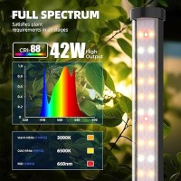 Barrina Grow Lights For Indoor Plants With Stand 42W 169 Leds Full Spectrum Wide Illumination Area T10 Vertical Standing Plant