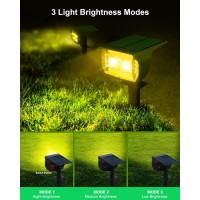 Lotmos Solar Spot Lights Outdoor 6Pack72 Led3 Modes 2In1 Solar Landscape Spotlights Auto Onoff Ip67 Waterproof Solar Po