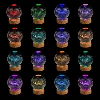 Wmbdl 3D Solar System Crystal Ball Nightlight 16 Color Decorate Lamp For Science Astronomy Space Thanksgiving Christmas Gifts Id