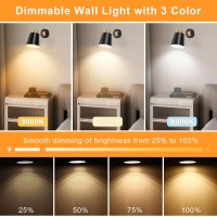 Odnora Battery Operated Wall Sconces Set Of 2 Wireless Wall Lights Dimmable With Remote Control Indoor Sconce Wall Decor Led