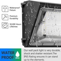 2Pack Dusk To Dawn 120W Led Wall Pack Light Fixture 15600Lm 600800W Hpshid Equivalent 5000K Daylight Commericalindustrial O