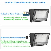 2Pack Dusk To Dawn 100W Led Wall Pack Light Fixture 13000Lm 400600W Hpshid Equivalent 5000K Daylight Commericalindustrial O