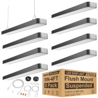 Lightdot 4Ft Led Flush Mount Light Fixture, 5