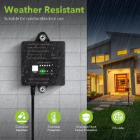 Paktonvo 60W Low Voltage Transformer With Timer And Photocell Sensor 120V Ac To 12V Dc Ip65 Waterproof Supply For Led Landsca