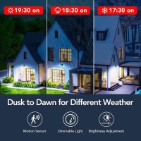 Orein Motion Sensor Outdoor Lights, Ac Smart Wifi Flood Lights Outdoor Connect To The Third Platform, 450Wide Adjustment 1600Lm/12W(150W Equiv), 5000K Led Security Light For House,Black (Hardwired)