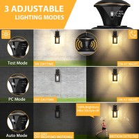 Porch Lights With Gfci Outlet Motion Sensor Wall Light Dusk To Dawn Exterior Light Fixture For House Waterproof Outside Anti